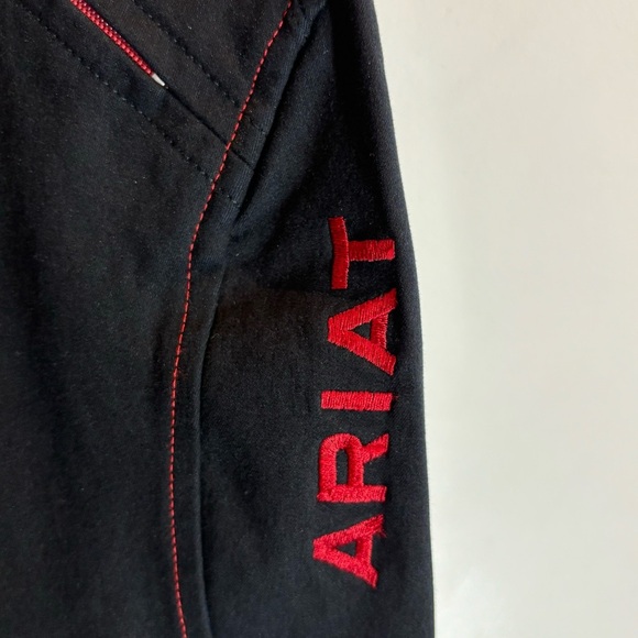 ARIAT SZ 32R 3/4 Length Riding Breeches Zipper Closure Pockets Compression Pants - Picture 3 of 16